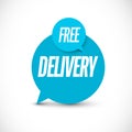 Free delivery shipping label tag sticker Royalty Free Stock Photo