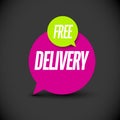 Free delivery shipping label tag sticker Royalty Free Stock Photo
