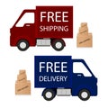 Free delivery, free shipping labels-Vector Royalty Free Stock Photo