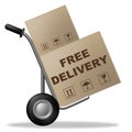 Free Delivery Shows With Our Compliments And Box Royalty Free Stock Photo