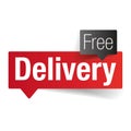 Free Delivery sign label tag Royalty Free Stock Photo