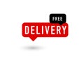 Free Delivery sign label tag Royalty Free Stock Photo