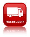 Free delivery special red square button Royalty Free Stock Photo