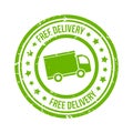 Free delivery stamp Royalty Free Stock Photo