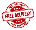 free delivery stamp. free delivery round grunge sign. Royalty Free Stock Photo