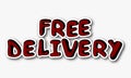 Free delivery sticker Royalty Free Stock Photo