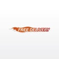 free delivery sticker. Vector illustration decorative design Royalty Free Stock Photo