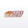 free delivery sticker. Vector illustration decorative design Royalty Free Stock Photo