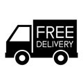 Free delivery support icon on white background Royalty Free Stock Photo