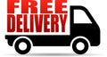 Free delivery truck button Royalty Free Stock Photo