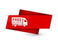 Free delivery truck icon premium red tag sign Royalty Free Stock Photo