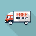 Free delivery truck illustration
