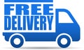 Free delivery truck illustration