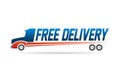 Free delivery truck image logo Royalty Free Stock Photo