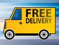 Free Delivery truck Royalty Free Stock Photo