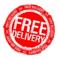 Free delivery  rubber stamp imprint Royalty Free Stock Photo