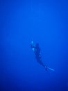 Free divers diving in Blue Hole, Red Sea, Egypt, Dahab.