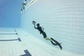 Free diving training and take photo Royalty Free Stock Photo