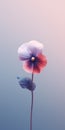 Minimalistic Pansy Flower Mobile Wallpaper