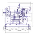 Free drawing of a refrigerating machine