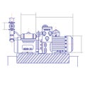 Free drawing of a refrigerating machine Royalty Free Stock Photo