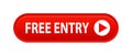 Free entry button Royalty Free Stock Photo