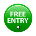 Free entry button Royalty Free Stock Photo