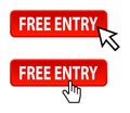 Free entry button Royalty Free Stock Photo