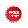 Free entry rubber stamp on white background, vector illustration Royalty Free Stock Photo