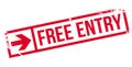 Free entry stamp Royalty Free Stock Photo