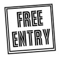 FREE ENTRY stamp on white Royalty Free Stock Photo