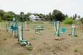 Free exercise equipment in open space