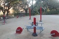 Free exercise equipment outdoors in the park