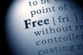 Definition of the word free Royalty Free Stock Photo