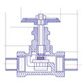 Free fantasy drawing of a refrigerating machine.