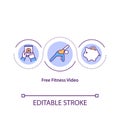 Free fitness video concept icon