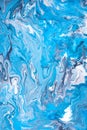 Free Flowing Blue and White Acrylic Paint 6