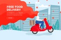 Free food delivery Stop coronavirus Stay home Royalty Free Stock Photo