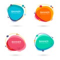 Modern free form abstract vector banners