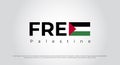 Free Gaza, free Palestine. Free Palestine lettering background. Free Palestine concept