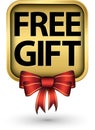 Free gift golden label, vector