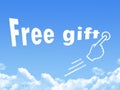 Free gift message cloud shape Royalty Free Stock Photo