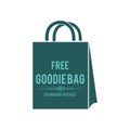 Free goodie bag label. Vector illustration decorative background design Royalty Free Stock Photo