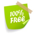 100 free green sticker