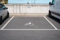 Free handicapped parking spot with wheelchair symbol Royalty Free Stock Photo