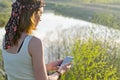 Free Happy Woman Enjoying Nature. Beauty Girl Outdoor. Freedom c Royalty Free Stock Photo