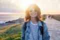 Free Happy Woman Enjoying Nature. Beauty Girl Outdoor. Freedom t Royalty Free Stock Photo