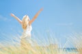 Free Happy Woman Enjoying Sun on Vacations.