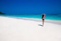 Free Happy Woman Enjoying tropical beach nature. Wellness. Travel. Summer outdoor portrait. Lifestyle. Bliss freedom concept. Royalty Free Stock Photo