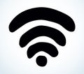 Wi-Fi sign. Vector drawing icon Royalty Free Stock Photo